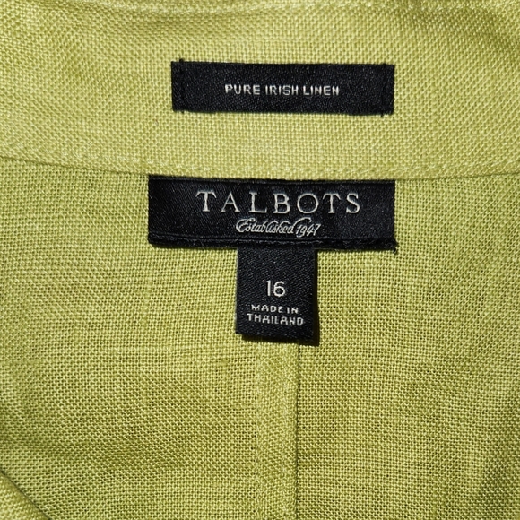 TALBOTS 100% Irish Linen Women’s Button Down Shirt, size 16 - Picture 7 of 11